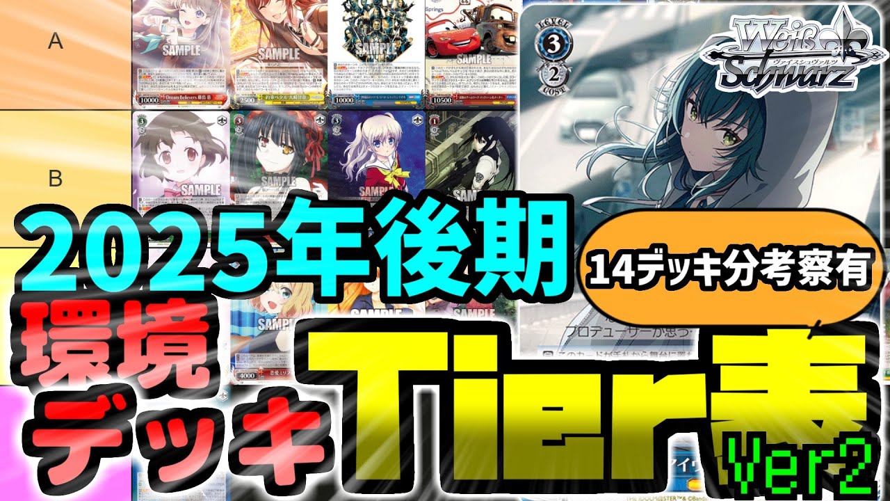 WS] 2025 Late Environment Tier List Ver. 2 (Strength Ranking) Made