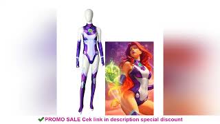 Anime Starfire Superhero Jumpsuit Zentai Bodysuit Halloween Cosplay Costume Y Women Carnival Part