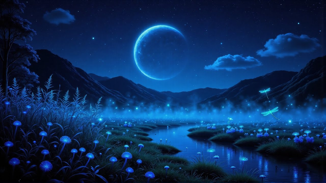 Deep Sleep Music for Peaceful Night | Crescent Moon Forest Ambience ...