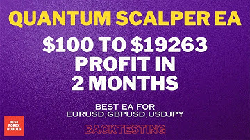 Quantum Scalper EA Forex MT4 Robot $100 To $19263 Profit In 2 Months | Best forex robots