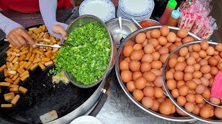 Amazing Vietnamese Street Food!! Most Famous Place for Fried Dishes with Eggs