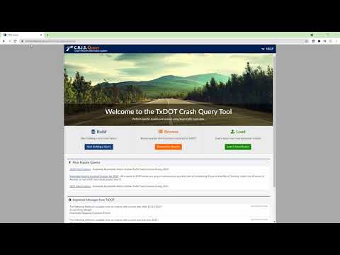 How to download crash data from TxDOT C.R.I.S Database