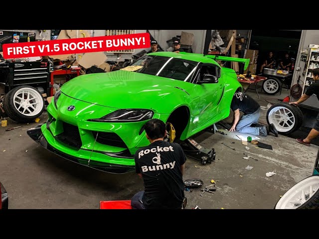 Rocket Bunny V1.5 Wide,Body Install On The DDE Toyota Supra