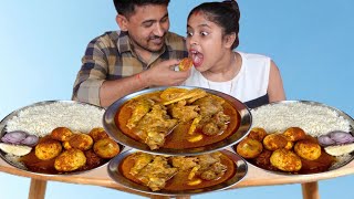 Spicy Chicken Curry Masala+Spicy Egg Curry Masala+Rice Eating Challenge In Hindi || Food Challenge