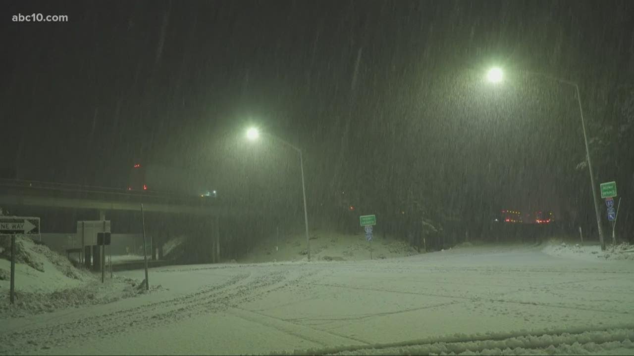 California storm brings rain and snow - YouTube
