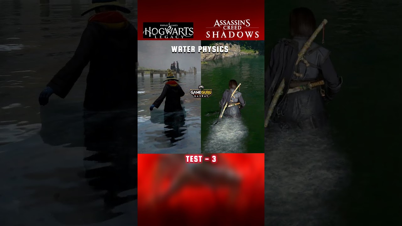 Assassin's Creed Shadows vs Hogwarts Legacy - Water Physics Test 3 