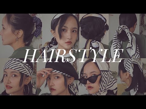 HAIRSTYLE OF SCARF | 春夏甜酷丝巾编发教程 | 利用丝巾打造法式浪漫感 | 中短发巧用丝巾造型 |  LAYPomelo