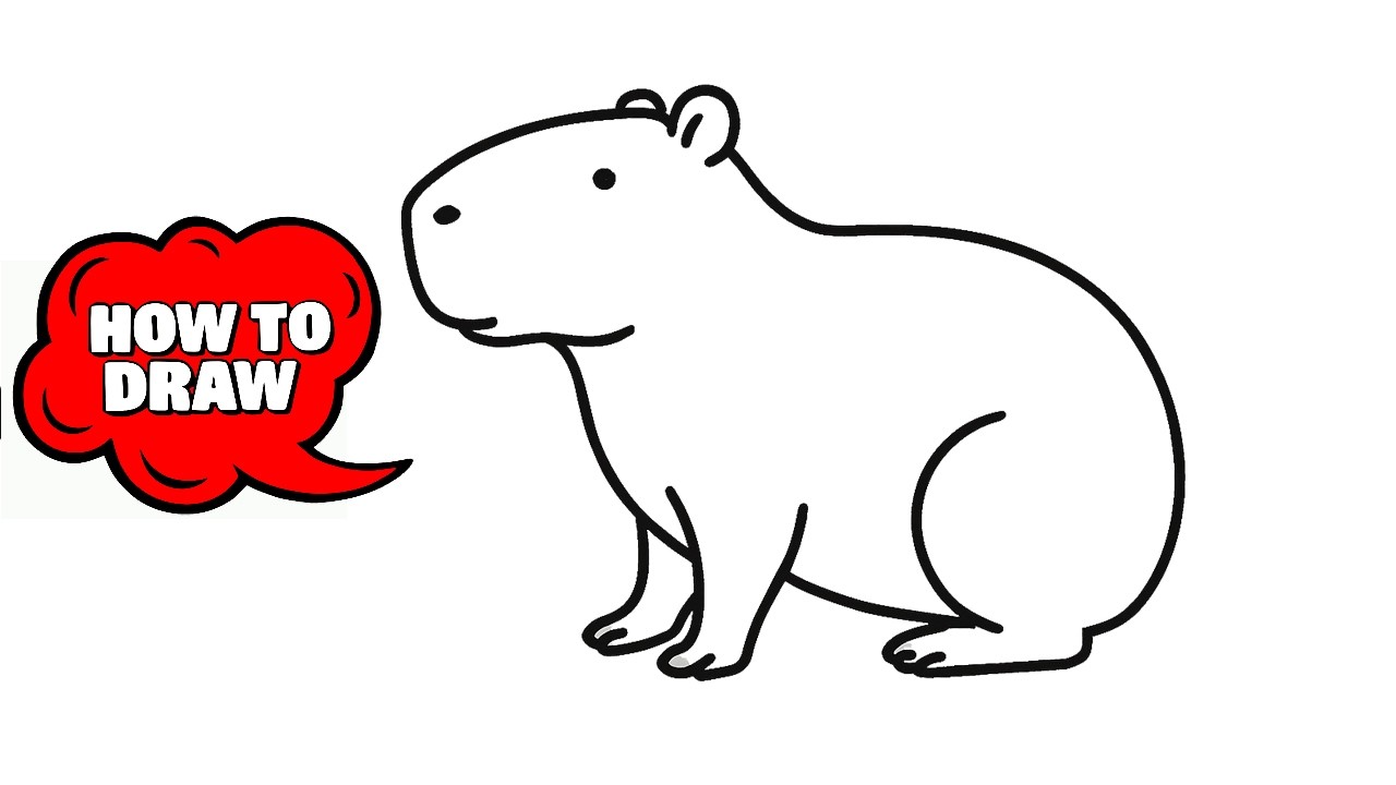 How to Draw a Capybara (Easy & Cute) | Step-by-Step for Beginners