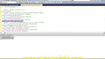 Transact SQL - Matematik ve Tarih Fonksiyonları