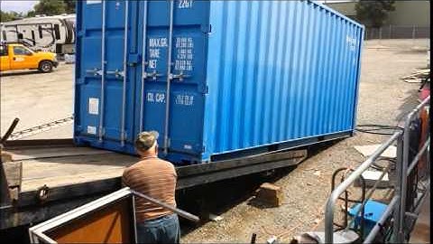 How to Video: How to load a Cargo Container www.OfficeTrailerBroker.com