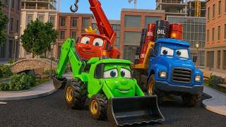 Heavy Oil Barrel Transport Challenge🛢️🚜| Construction Site Mission |Construction Vehicles Animation