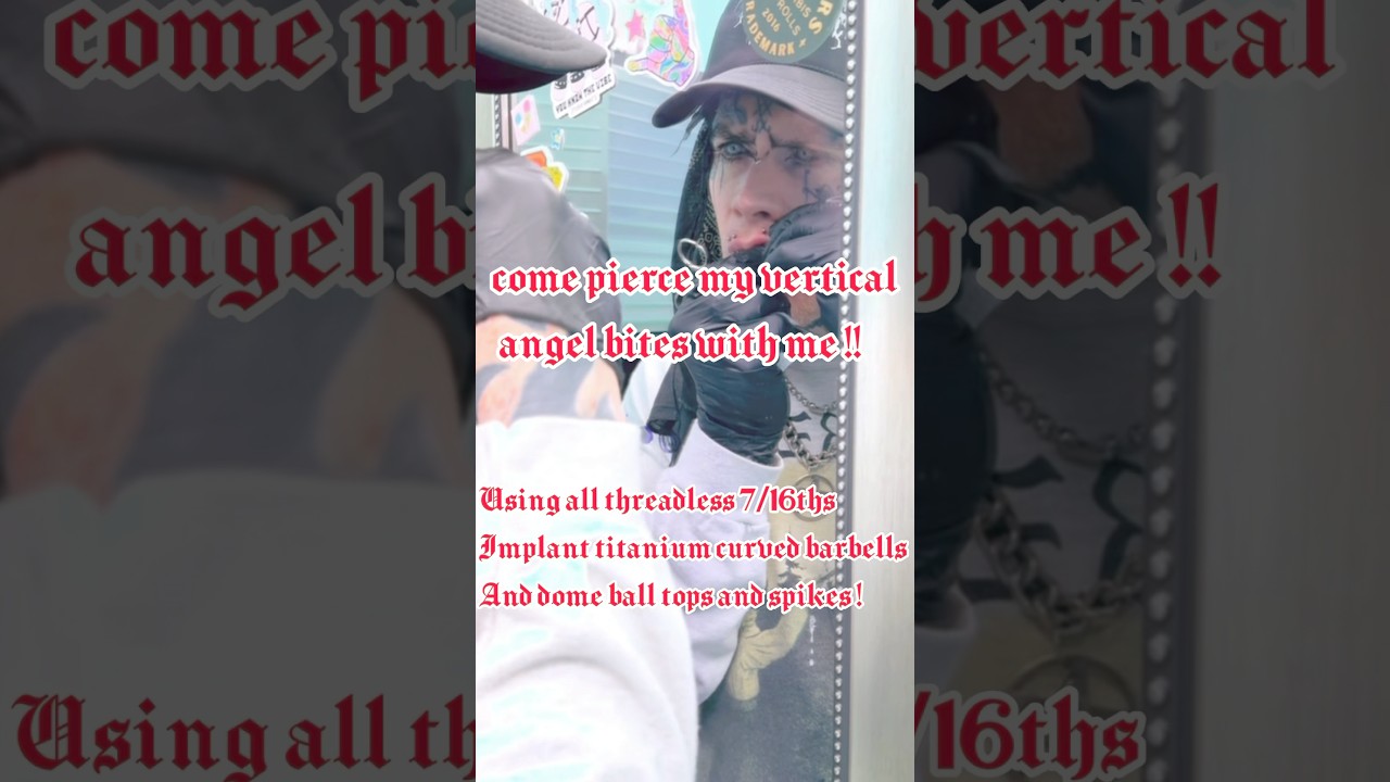 Self pierced ! Did 4 vertical angel bites in the mirror today at work✨ 