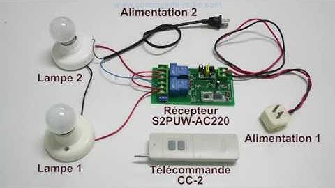Comment Utiliser Kit Interrupteur Télécommande  Sans Fil Pour Commande Lampe CA
