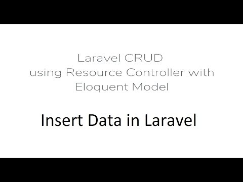 Laravel CRUD: Insert