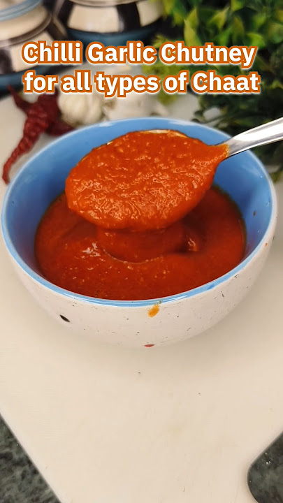 Chilli Garlic Chutney | Red Chutney for Chaat #shorts #chilligarlicchutney #redchutneyrecipe #recipe