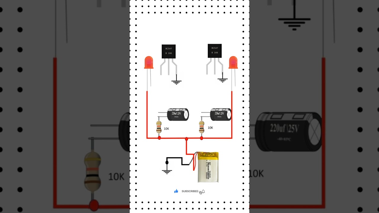 Simple Flip Flop LED Flasher Circuit with BC547 Transistor  Easy Electronics Project! 