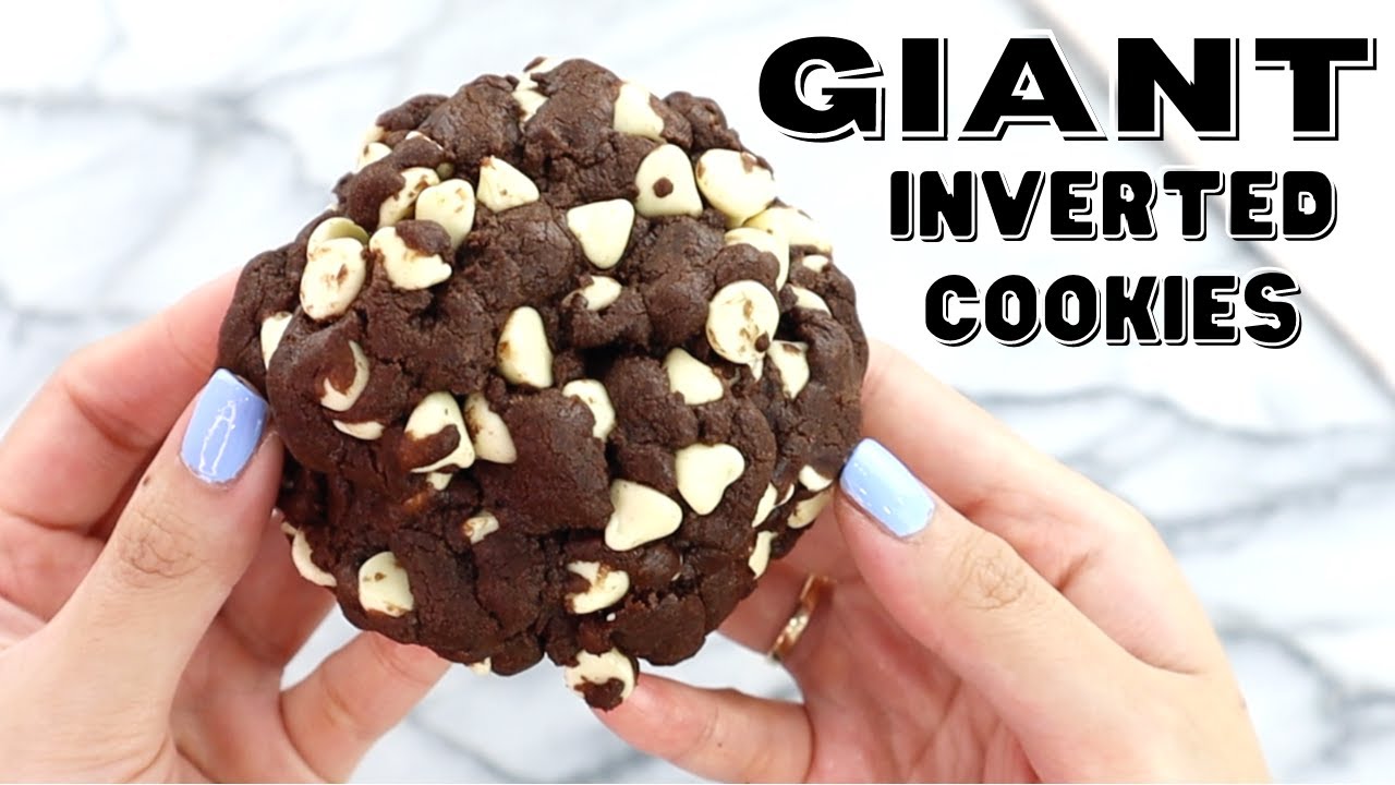How to Make GIANT SOFT & CHEWY Inverted Chocolate Chip cookies - YouTube