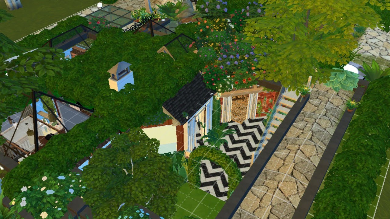 Sims 4 Mid Century Underground house speed build - YouTube
