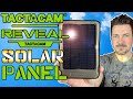 Tactacam rvle un examen et un test de panneaux solaires externes utiliser avec x 20 xpro ou xb pour prolonger la batterie