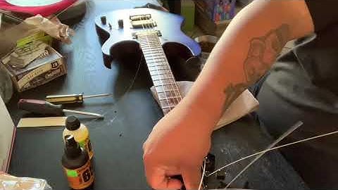 RESTRINGING AND CLEANING IBANEZ RG6003FM (TIME LAPSE AND TEST VIDEO)