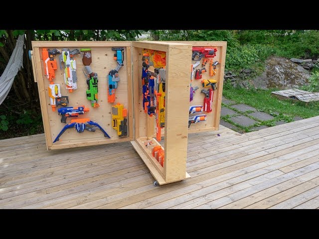 nerf gun storage cabinet