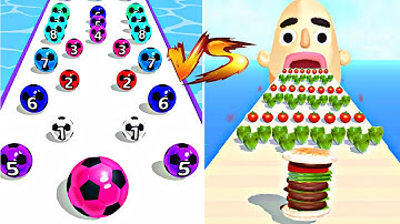 MAX LEVELS Marble Run vs Sandwich Runner☄️: All Levels Gameplay Walkthrough Android ,iOS NEW UPDATE