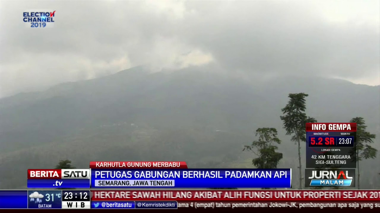 Kebakaran Di Hutan Taman Nasional Merbabu Berhasil Dipadamkan