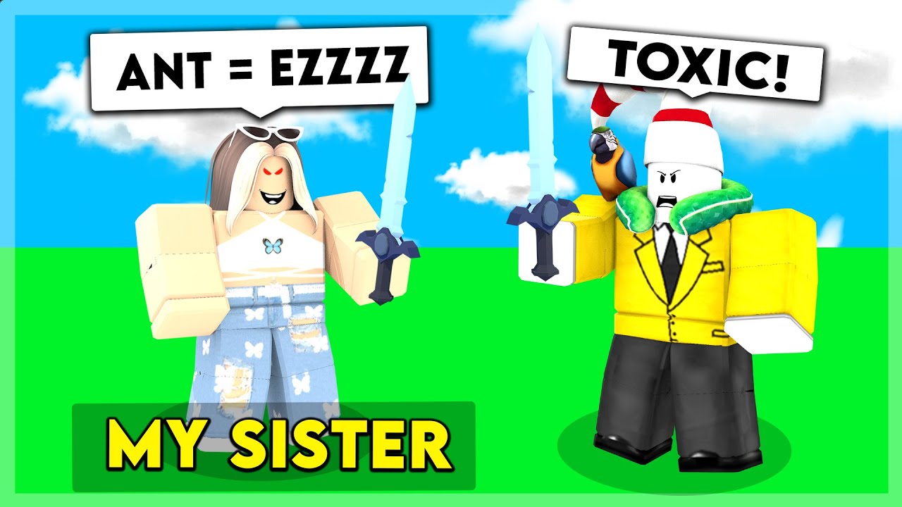 My SISTER Was Being TOXIC, So I 1v1’d Her... THEN THIS HAPPENED! (Roblox Bedwars)