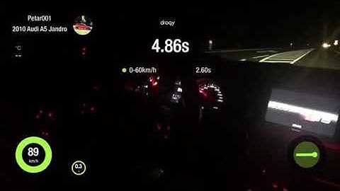 Audi A5 3.0 TDI Quattro remap 0-200 Draggy CCWA 1/4 mille acceleration sound