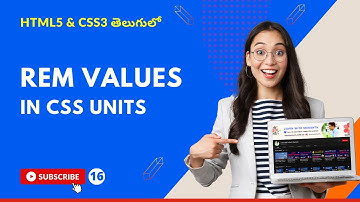CSS3 Full Course[4K] - 16 | Rem values (37rem) in CSS | CSS Units | తెలుగులో | Srikanth Racharla