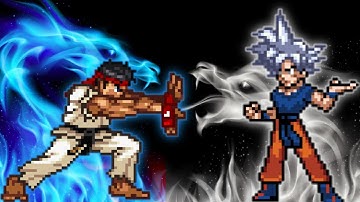 Ryu V2 OP VS Goku TP OP(All Form) in Jump Force Mugen