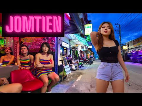 [4K] JOMTIEN beach, the best area in PATTAYA, THAILAND 2025