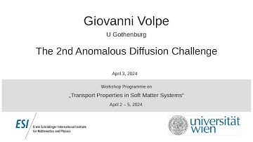 Giovanni Volpe - The 2nd Anomalous Diffusion Challenge