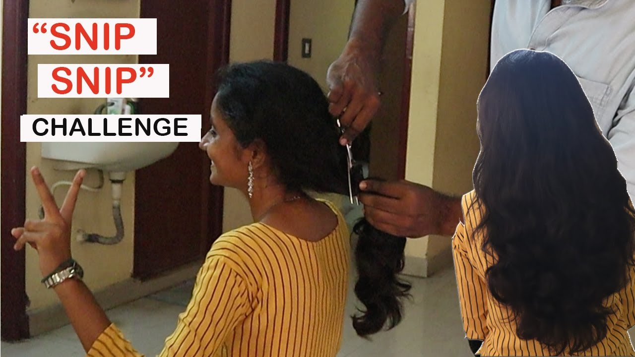 2 Girls chop off hair | womenhaircut |