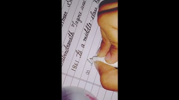 About Rabindranath in English 🥰🥰 cursive hand writting 😘😘😘