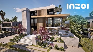 Building a Modern Home with Luxe Interiors in InZOI! | Speed Build