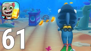 Talking Tom D Run Gameplay Walkthrough Part 61 - Shark Hank Underwater Iosandroid Games