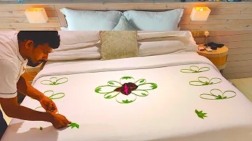 Leaf art || coconut leaf making bed decorations || #arlove106