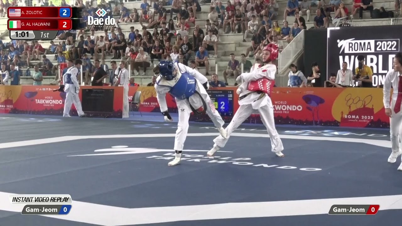 222 W-57kg QF ZOLOTIC Anastasija USA 🔵 vs 🔴 AL HALWANI Giada ITA I Rome 2022 World Taekwondo GP