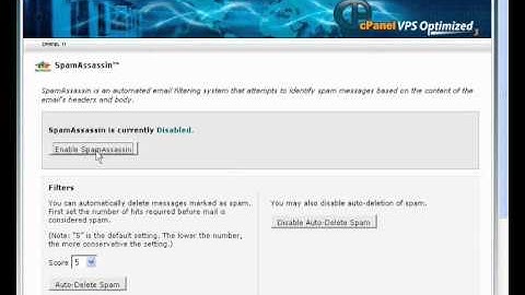 SpamAssassin installeren in het cPanel Neostrada