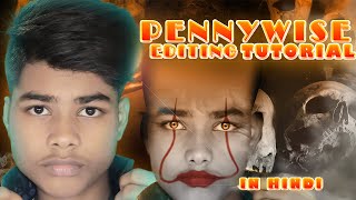 PENNYWISE  Editing tutorial | photoshop | lightroom | BY KRISHNA MAURYA | HOW TO TURN INTO PENNYWISE screenshot 2
