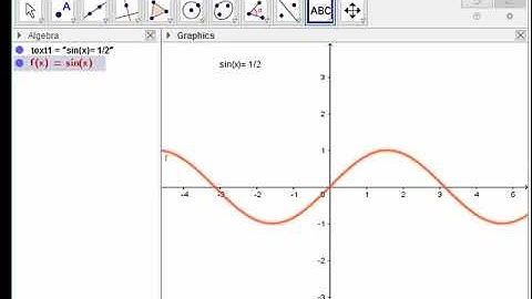 Graphing Solutions to Sin(x) = 1/2 in GeoGebra