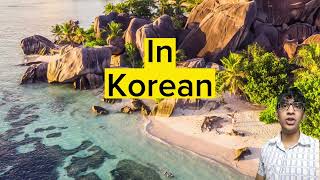 Korean Vocabulary Beach in Korean