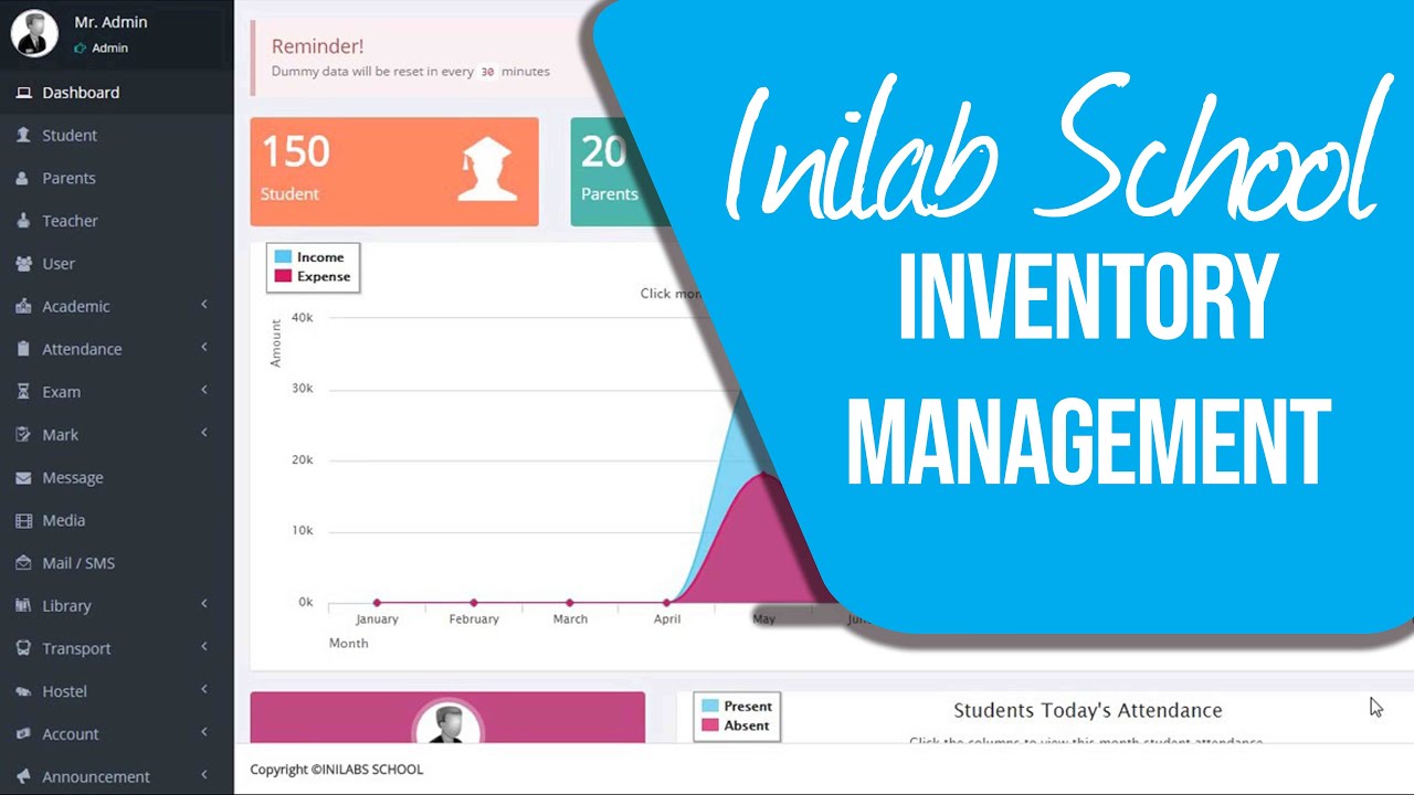 Inventory management in inilabs school express