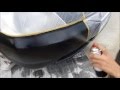 自動車 バンパーのキズ補修 ウレタンクリアー使用