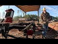 Finishing up the sweet gum log on the TimberKing 1620