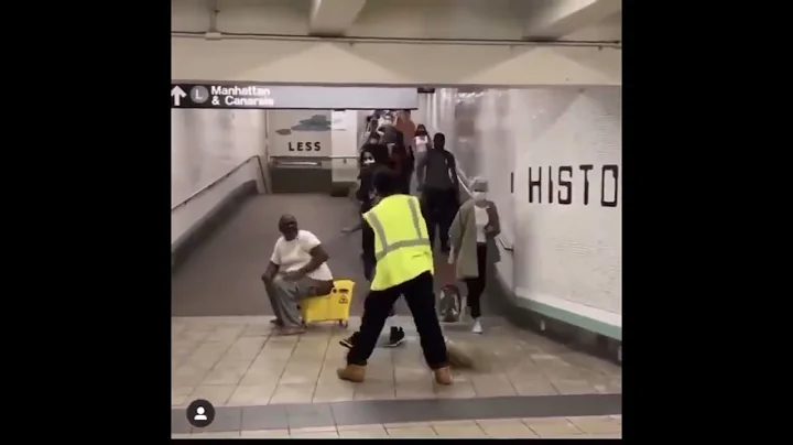 NYC homeless man poops in mop bucket except it's reversed