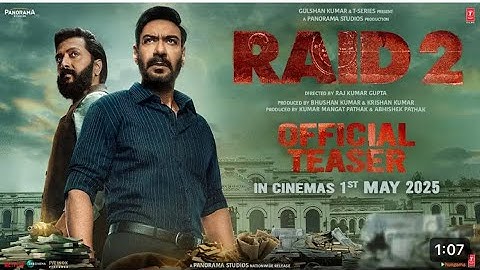 RAID 2 Teaser: Ajay D | Riteish D | Vaani k | Raj Kumar | Abhishek P | Kumar M | Bhushan k, Krishan