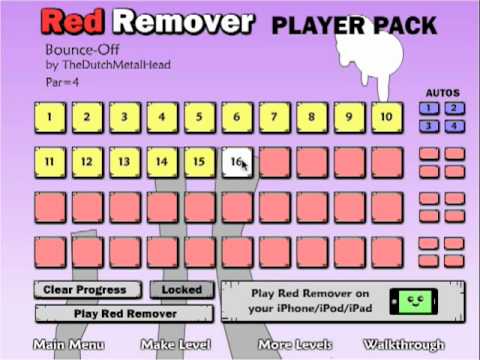 Official Red Remover Player Pack Walkthrough 1-20 ON PAR