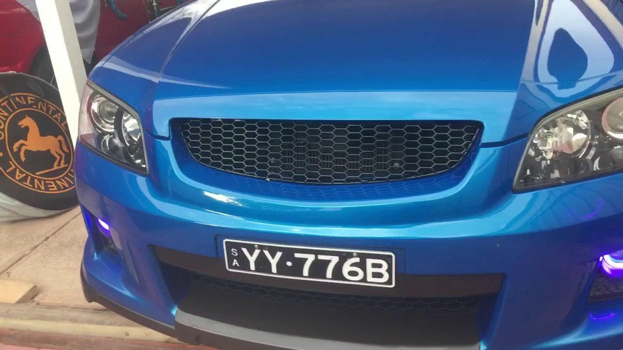 Holden Ve ss v ute slammed custom front grill done properly with halo